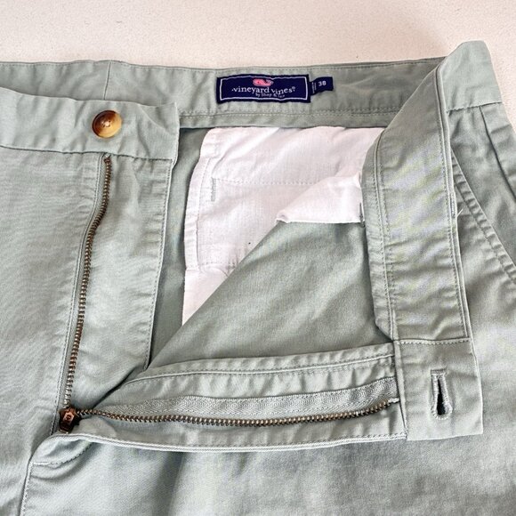Vineyard Vines Breaker Shorts Mens 38 Green Pockets Logo Whale Preppy Travel - Picture 5 of 10